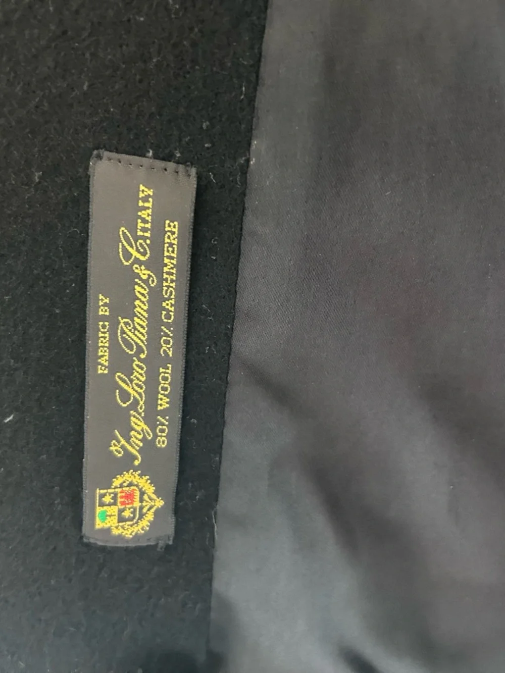 Fleurette black wool and cashmere button-front longline‎ winter coat | Size 12